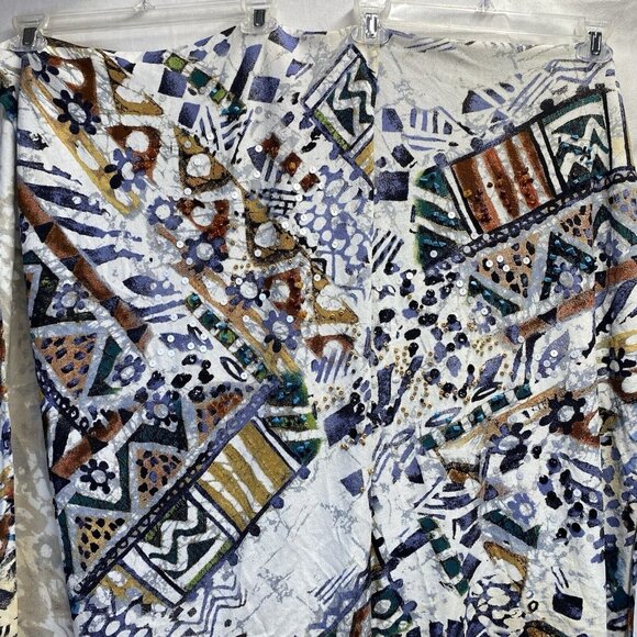 Chico's Sequins Embellished Cover Up Kimono Women OneSize Ivory Multicolor Used - Picture 16 of 16